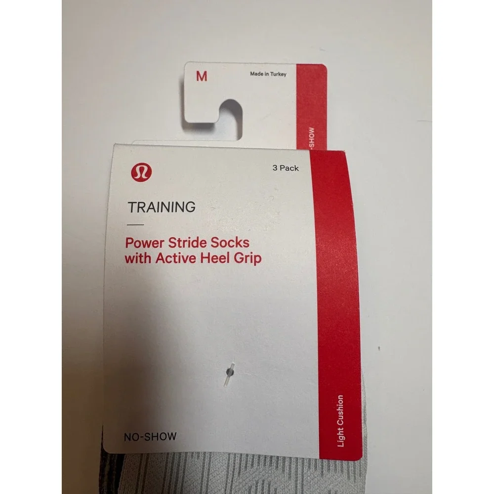 Lululemon Power Stride No-Show Socks 3 Pack Active Heel Grip